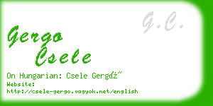 gergo csele business card